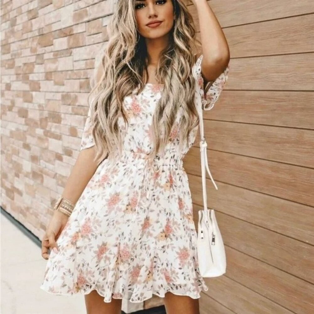 Francesca's Floral Dress Women's XS NWT Blogger's Favorite - Picture 3 of 12